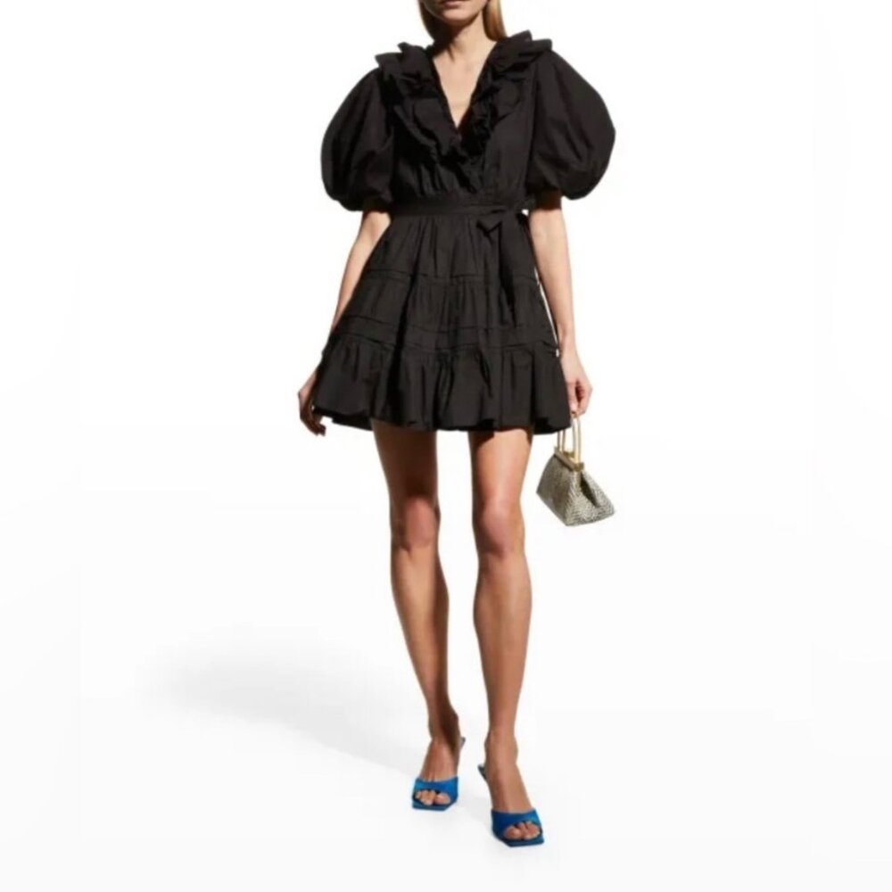 Love the Label Remy Mini Wrap Dress Black XS